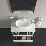 DURAVIT Luv Quarzsteinkonsole 988 mm, 1 Ausschnitt, Weiß Struktur, ohne Beleuchtung