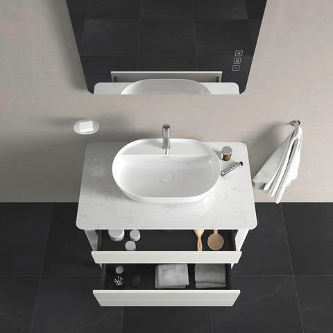 DURAVIT Luv Spiegel 800x1200 mm mit Lichtfeld, Dimmer und Spiegelheizung – Wandmontage