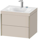 Duravit XVIU Möbelwaschtischset 600x480mm mit Viu Waschtisch und Nussbaum-Einrichtung