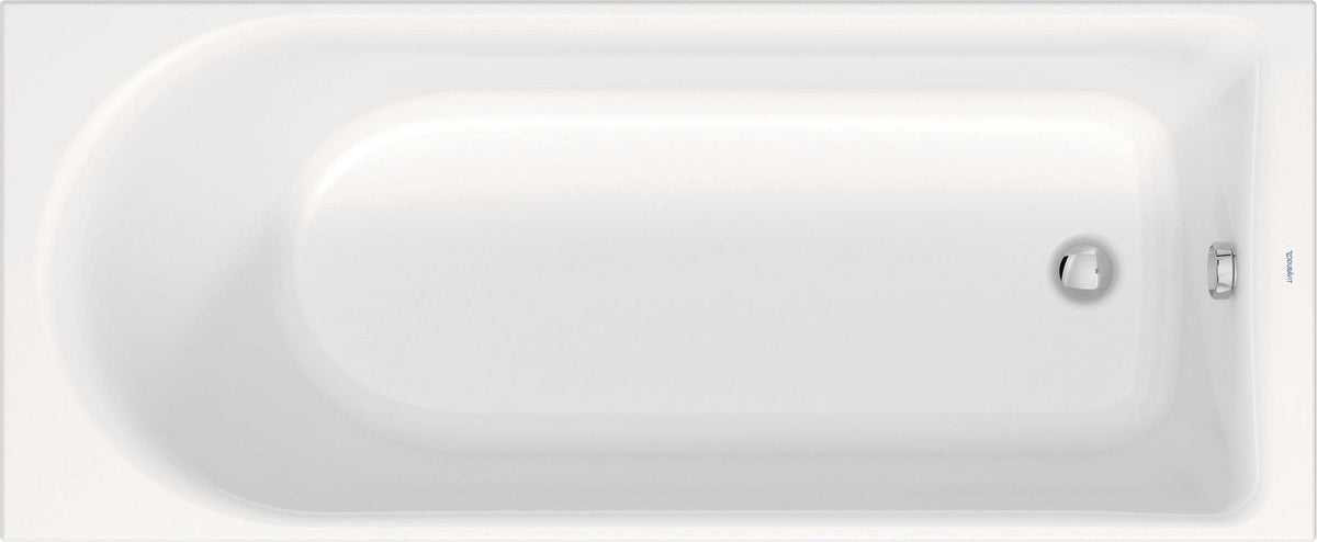 DURAVIT D-Neo Badewanne 1500x750 mm Einbauversion Weiß mit Überlauf und 1 Rückenschräge