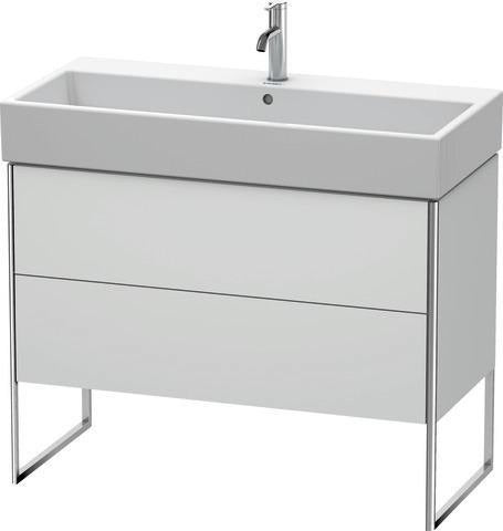 Duravit XSquare Waschtischunterbau 984x731x460 mm mit integriertem Fußgestell, s-matt ES Ahorn