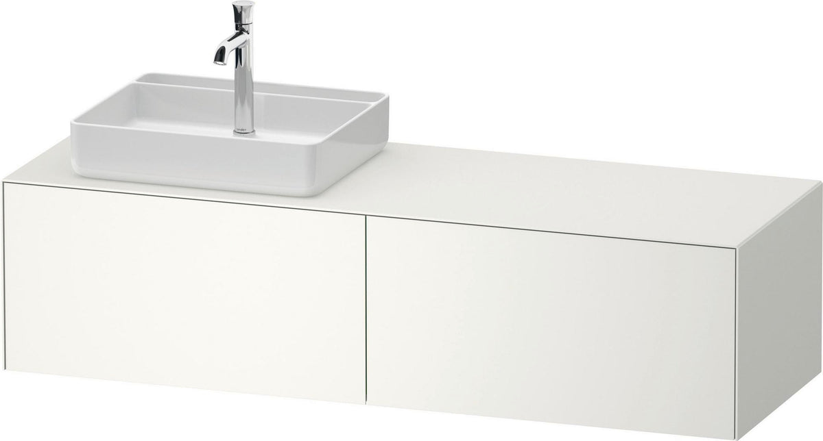 DURAVIT White Tulip Konsolen-Waschtischunterbau 1600 mm wandhängend, 2 Auszüge, weiß seidenmatt