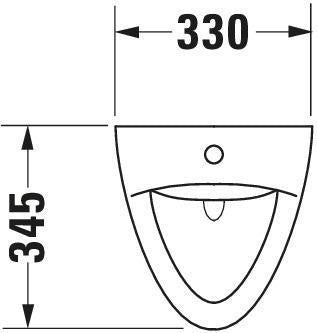DURAVIT Urinal Katja Universal – Zulauf oben, absaugend, ohne Deckel, weiß