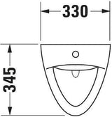 DURAVIT Urinal Katja Universal – Zulauf oben, absaugend, ohne Deckel, weiß