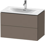 flannel grey seidenmatt / Mitteldichte Faserplatte (MDF) / 2 Schubkästen