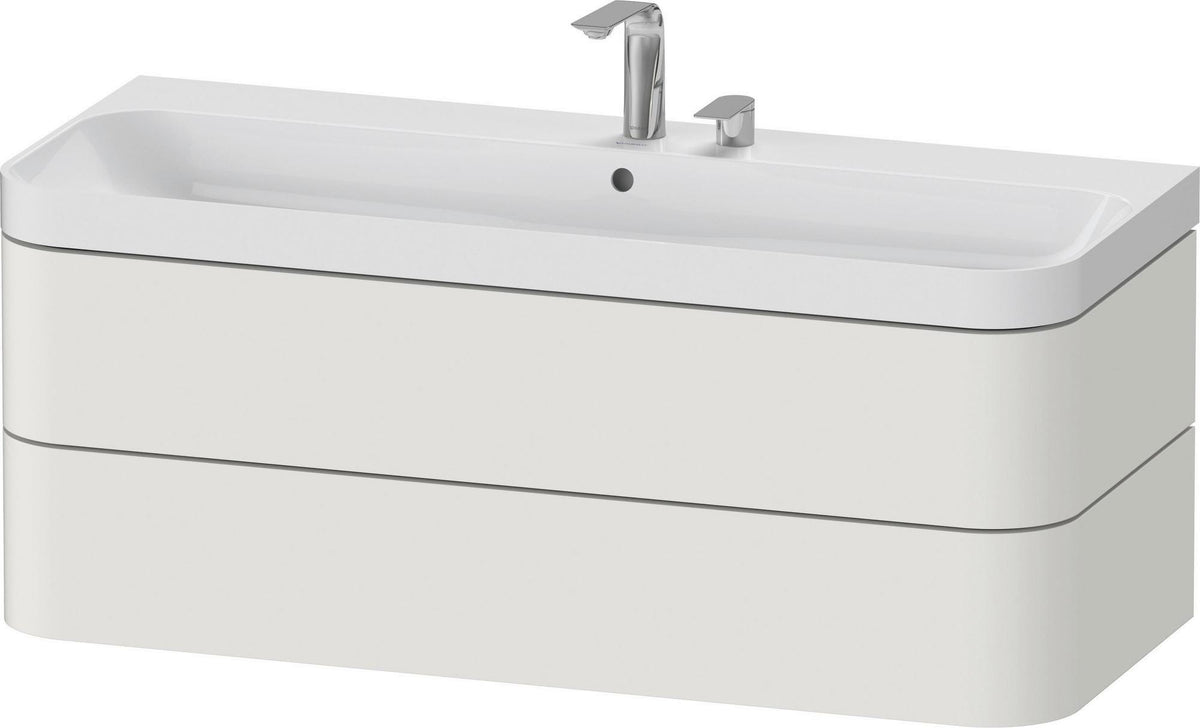 Duravit Happy D.2 Waschtischset 1175 mm wandhängend mit Tip-on Technik und Soft-Close