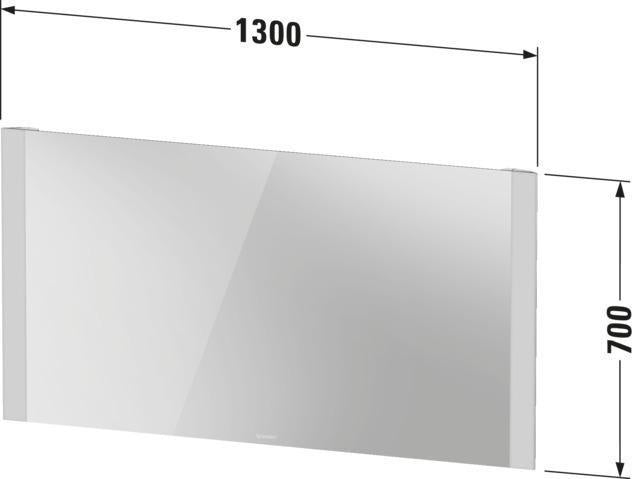 DURAVIT Licht & Spiegel Wandspiegel 1300x700mm mit LED-Beleuchtung und Sensorschalter – Weiß