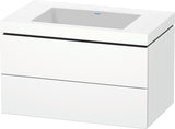 DURAVIT L-Cube c-bonded Waschtischset 800 mm mit Vero Air, 2 Schubkästen, Weiß Matt