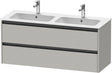 DURAVIT Ketho.2 Waschtischunterbau 1280 mm betongrau matt mit 2 Schubkästen und Soft-Close