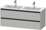 DURAVIT Ketho.2 Waschtischunterbau 1280 mm betongrau matt mit 2 Schubkästen und Soft-Close