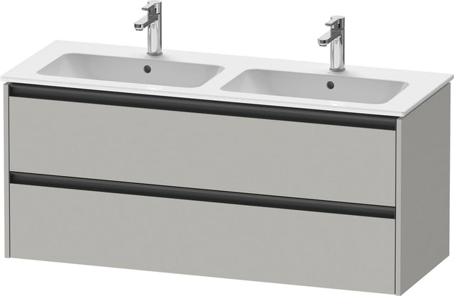 DURAVIT Ketho.2 Waschtischunterbau 1280 mm betongrau matt mit 2 Schubkästen und Soft-Close