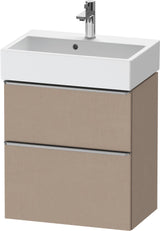DURAVIT D-Neo Waschtischunterbau wandhängend Eiche Schwarz 584 mm mit Auszug und Schubkasten