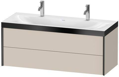 Duravit Möbelwaschtischset XVIU 1200x480mm Chaos mit Unterbau, 2 Schubkästen, Nussbaum mitte