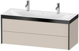 Duravit Möbelwaschtischset XVIU 1200x480mm Chaos mit Unterbau, 2 Schubkästen, Nussbaum mitte