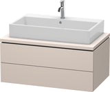 DURAVIT L-Cube Konsolenwaschtischunterbau 920 mm, 2 Schubkästen, Betongrau Matt, wandhängend