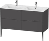 DURAVIT XViu Waschtischunterbau bodenstehend 1280 mm, 4 Auszüge, weiß matt – Tip-On