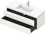 Duravit L-Cube Waschtischset 1200 mm mit Vero Air Möbelwaschtisch, 2 Schubkästen, 1 Hahnlochbank, s-matt