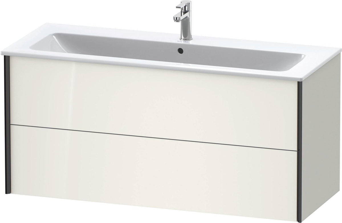 Duravit XViu Waschtischunterbau wandhängend 1210 mm, 2 Schubkästen, champagner matt/weiß matt