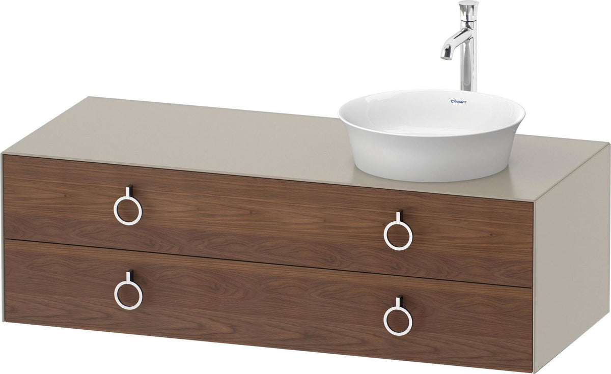 DURAVIT White Tulip Konsolenwaschtischunterbau wandhängend 1300 mm mit LED-Innenbeleuchtung und Soft-Close