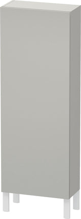 Duravit L-Cube Halbhochschrank 500 mm, 1 Tür links, betongrau matt, wandhängend, Soft-Close
