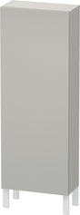 Duravit L-Cube Halbhochschrank 500 mm, 1 Tür links, betongrau matt, wandhängend, Soft-Close