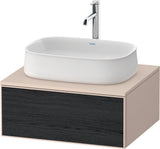 DURAVIT Zencha Konsolen-Waschtischunterbau 650 mm Eiche Anthrazit mit 1 Auszug und Push-Open