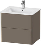 flannel grey seidenmatt / Mitteldichte Faserplatte (MDF) / 2Schubk.,champ.matt/flan.grey