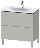 Duravit Waschtischunterbau L-Cube 704x820x481mm weiß matt mit Tip-On-Technik und 2 Auszügen