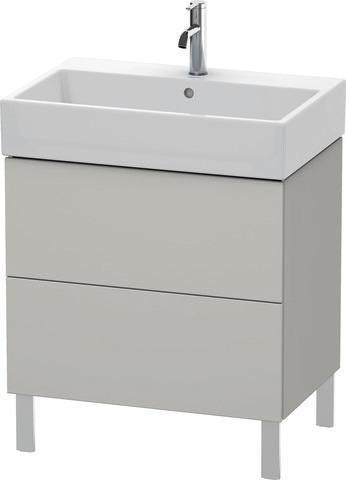 Duravit L-Cube Waschtischunterbau 684 mm Amerikanisch Nussbaum mit Tip-On-Technik