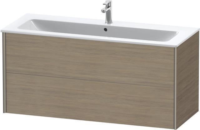 Duravit Waschtischunterbau XVIU 1210x560x480mm 2 Schubkästen Schürze s-matt Nussbaum