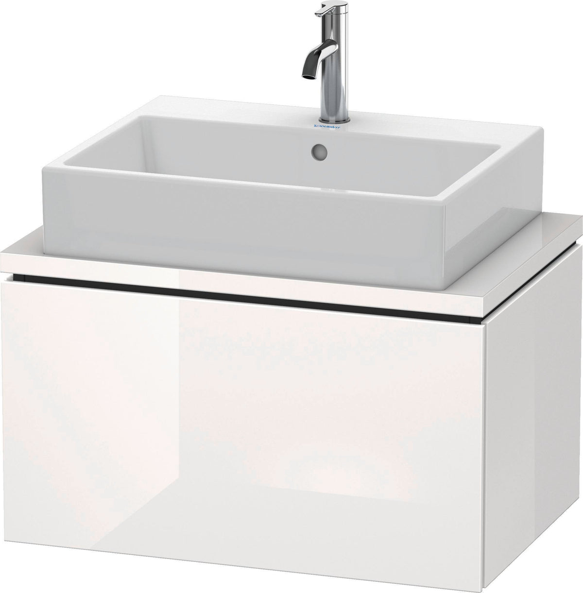 DURAVIT L-Cube Konsolenwaschtischunterbau 720 mm betongrau matt mit Tip-on-Auszug
