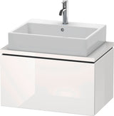 DURAVIT L-Cube Konsolenwaschtischunterbau 720 mm betongrau matt mit Tip-on-Auszug
