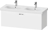 Duravit XBase Waschtischunterbau wandhängend 600 mm, 1 Auszug, weiß matt – montiert