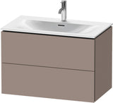 Duravit L-Cube Waschtischunterbau 820 mm weiß matt mit 2 Schubkästen und Tip-On-Technik