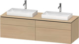 DURAVIT L-Cube Konsolenwaschtischunterbau 1620 mm Taupe supermatt mit Tip-on Technik