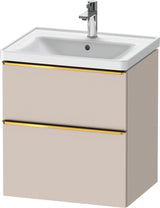 Duravit D-Neo Waschtischunterbau 584 mm betongrau matt mit Auszug und Schubkasten
