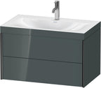 grau / m.Viu,2Schubk.503x800x480mm 1Hl,schwarz matt/dolom.grey hgl,RahmenC / dolomiti grey hochglanz