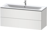 Duravit L-Cube Waschtischunterbau 1220 mm taupe matt mit 2 Schubkästen und Tip-On-Technik