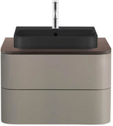 Duravit C.1 Einhebel-Waschtischmischer M mit Zugstange, Schwarz Matt