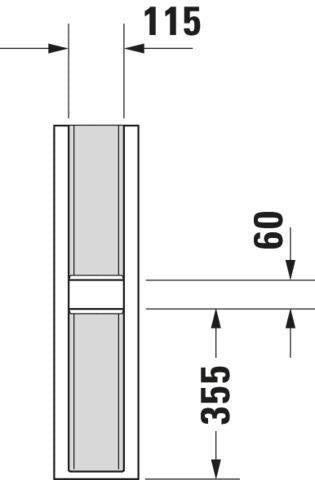 DURAVIT Standsäule ME by Starck aus Sanitärkeramik, weiß, 735 mm – rechteckig, bodenstehend