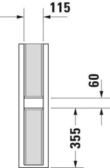 DURAVIT Standsäule ME by Starck aus Sanitärkeramik, weiß, 735 mm – rechteckig, bodenstehend