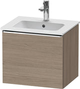 Duravit D-Neo Waschtischunterbau 510 mm Eiche Terra Matt mit Auszug und Chromgriff