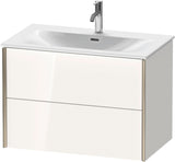 DURAVIT XViu Waschtischunterbau wandhängend 810 mm, 2 Schubkästen, Weiß Hochglanz