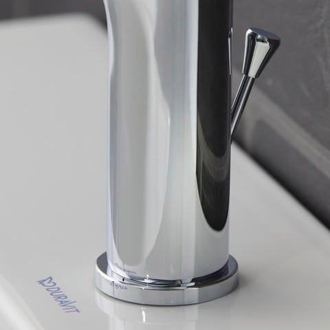 DURAVIT A.1 Einhebel-Waschtischmischer mit Zugstange, Chrom – 95 mm Ausladung, Keramikmischsystem