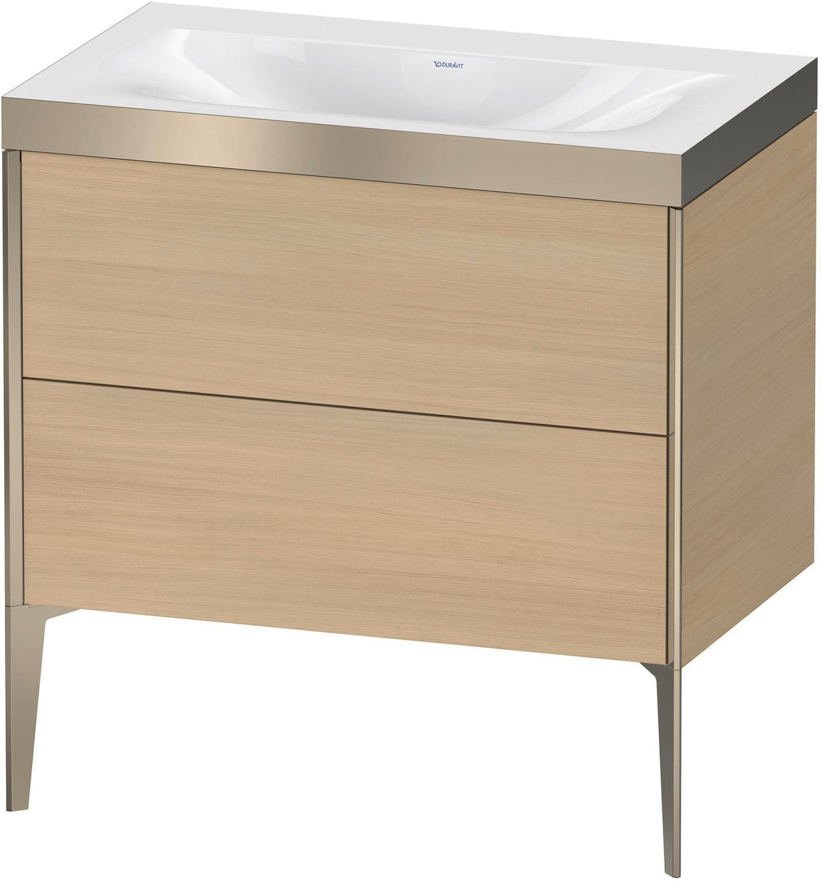 DURAVIT XViu c-bonded Waschtischset bodenstehend 800 mm mit 2 Auszügen und Push-Open
