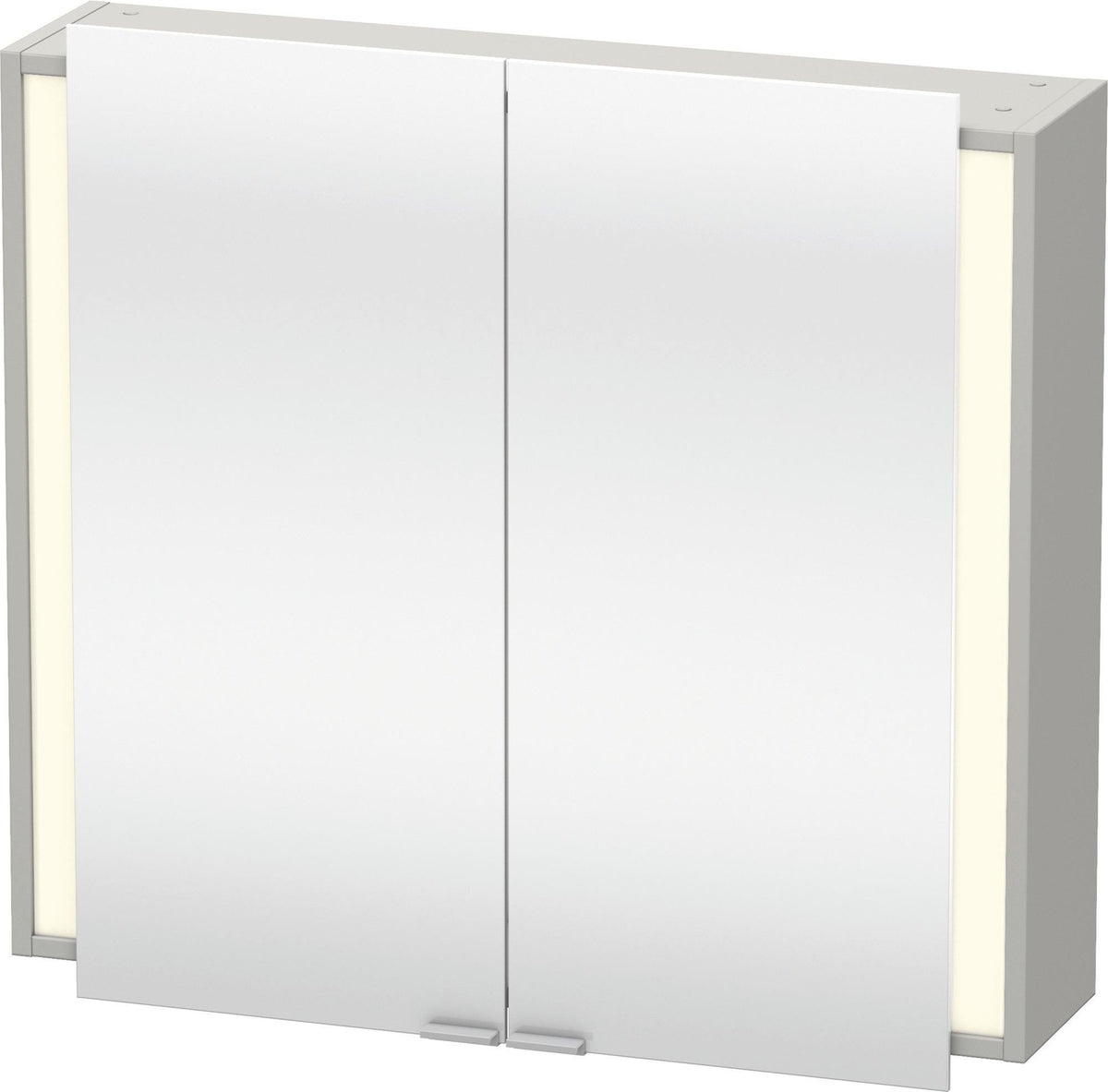 Duravit Ketho Spiegelschrank 800 mm, weiß matt, LED-beleuchtet, 2 Türen, Sensorschalter