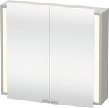 Duravit Ketho Spiegelschrank 800 mm, weiß matt, LED-beleuchtet, 2 Türen, Sensorschalter