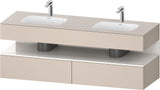 DURAVIT Qatego Studio F. A. Porsche Waschtischset 1600 mm mit Konsolenwaschtischunterbau, 2 Auszüge