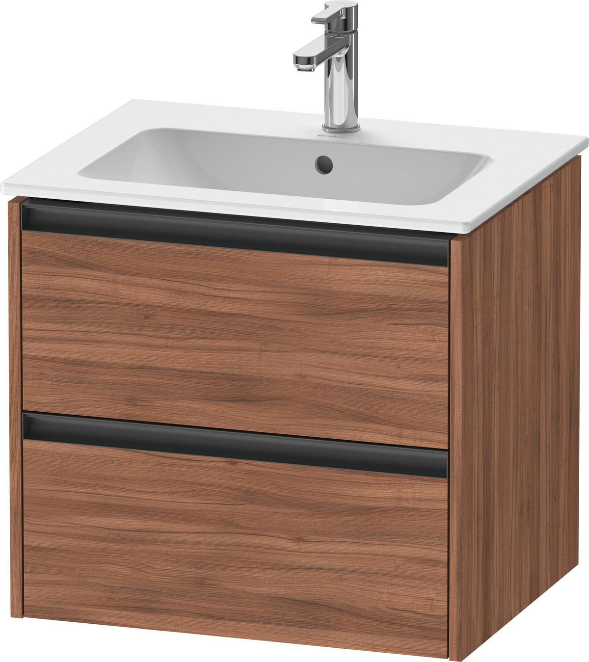 DURAVIT Ketho.2 Waschtischunterbau 610 mm betongrau matt mit 2 Schubkästen und Soft-Close