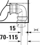 DURAVIT Stand-WC Qatego spülrandlos 660x390mm Abgang Vario Weiß
